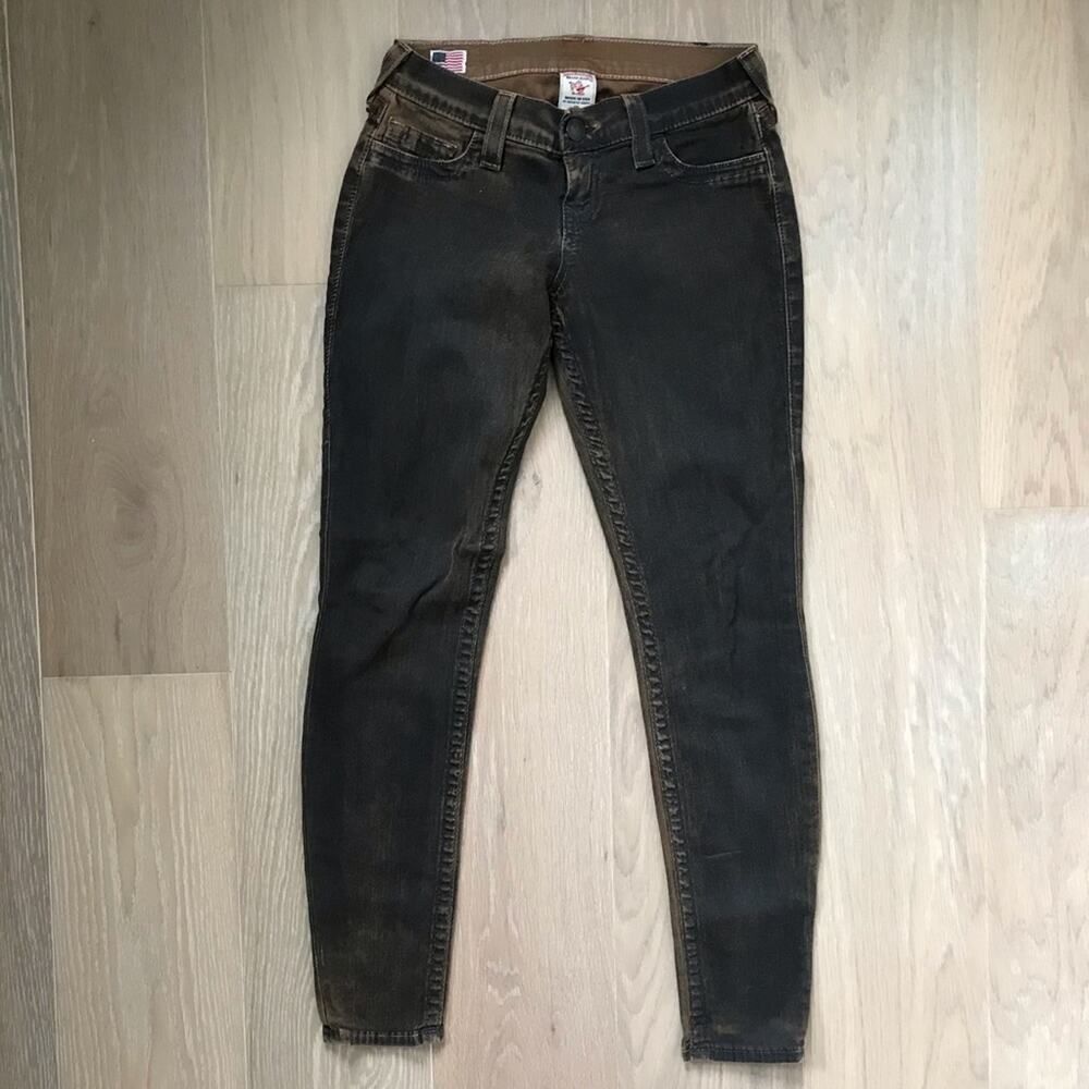 TRUE RELIGION Casey Super Skinny Jeans Vtg Black sz 26